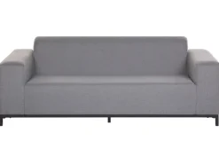 Lounge Set Polsterbezug Grau / Schwarzes Gestell 5-Sitzer Rovigo