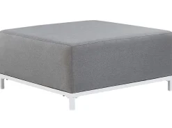 Lounge Set Polsterbezug Grau / Weises Gestell 5-Sitzer Rovigo