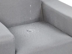 Lounge Set Polsterbezug Grau / Weises Gestell 5-Sitzer Rovigo