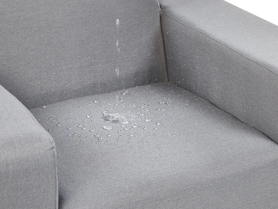 Lounge Set Polsterbezug Grau / Weises Gestell 5-Sitzer Rovigo