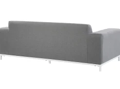 Lounge Set Polsterbezug Grau / Weises Gestell 5-Sitzer Rovigo