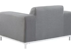 Lounge Set Polsterbezug Grau / Weises Gestell 5-Sitzer Rovigo