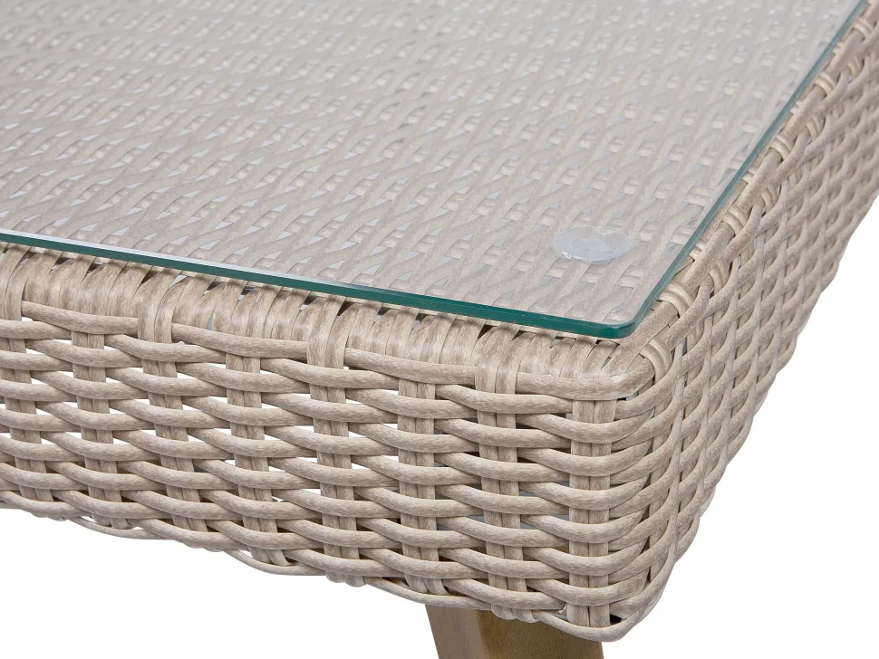 Lounge Set Rattan Braun 5-Sitzer Auflagen Grau Vittoria Xl