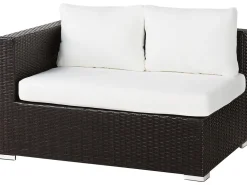 Lounge Set Rattan Braun 8-Sitzer Modular Auflagen Beige Xxl