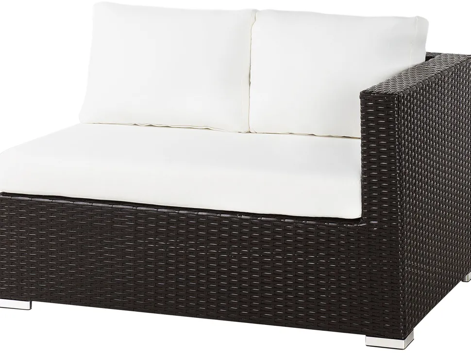 Lounge Set Rattan Braun 8-Sitzer Modular Auflagen Beige Xxl