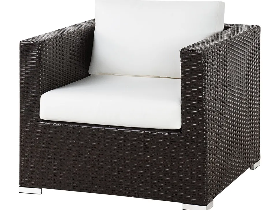 Lounge Set Rattan Braun 8-Sitzer Modular Auflagen Beige Xxl