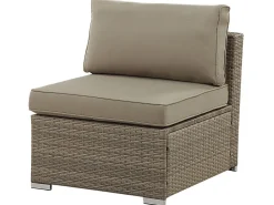 Lounge Set Rattan Braun 6-Sitzer Modular Auflagen Braun Belvedere