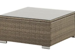 Lounge Set Rattan Braun 6-Sitzer Modular Auflagen Braun Belvedere