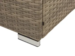 Lounge Set Rattan Braun 6-Sitzer Modular Auflagen Braun Belvedere