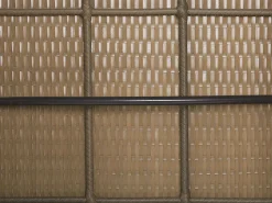 Lounge Set Rattan Braun 5-Sitzer Auflagen Weis Belluno