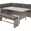 Lounge Set Rattan Grau Viterbo