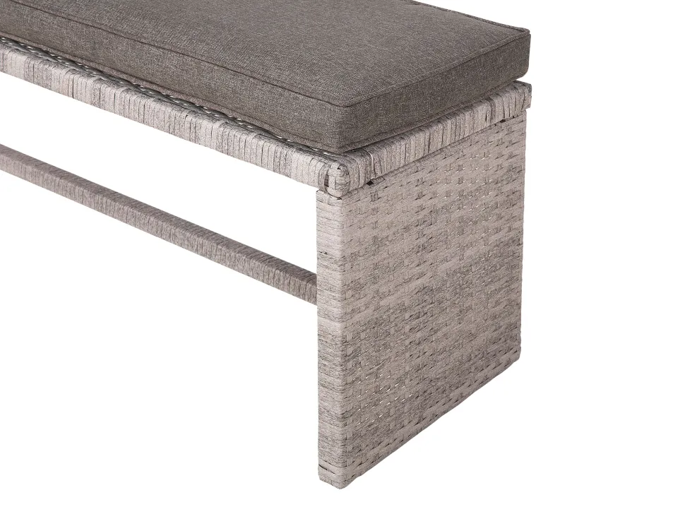 Lounge Set Rattan Grau Viterbo