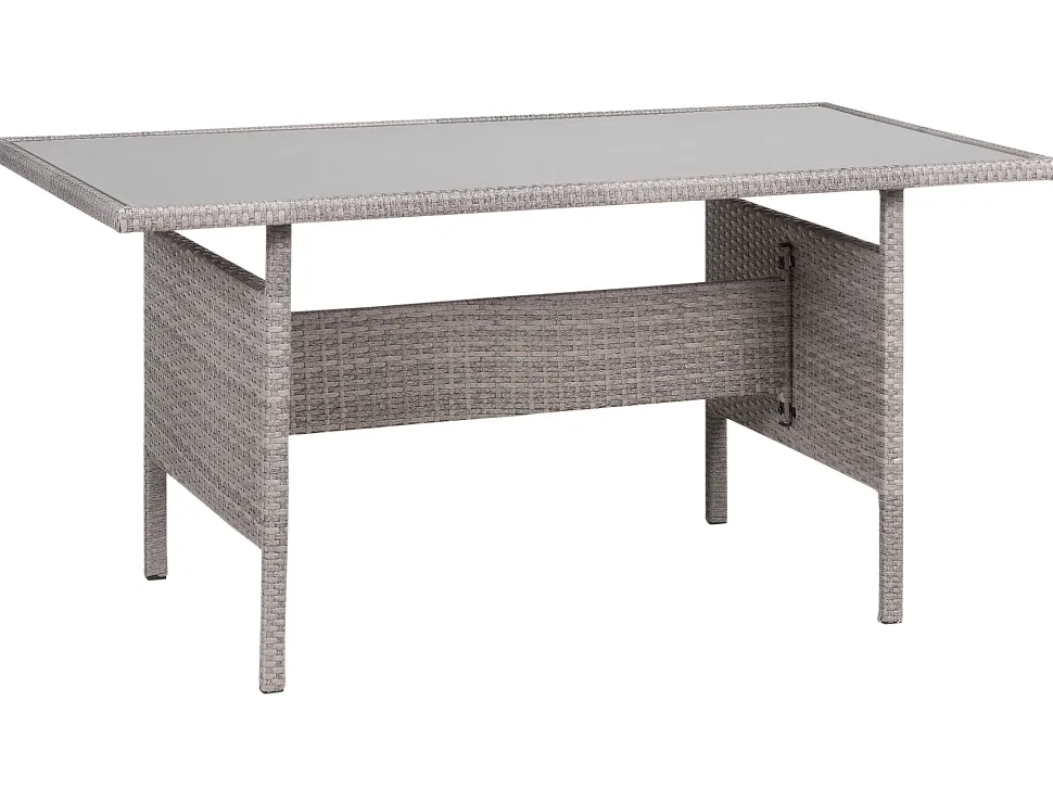 Lounge Set Rattan Grau Viterbo
