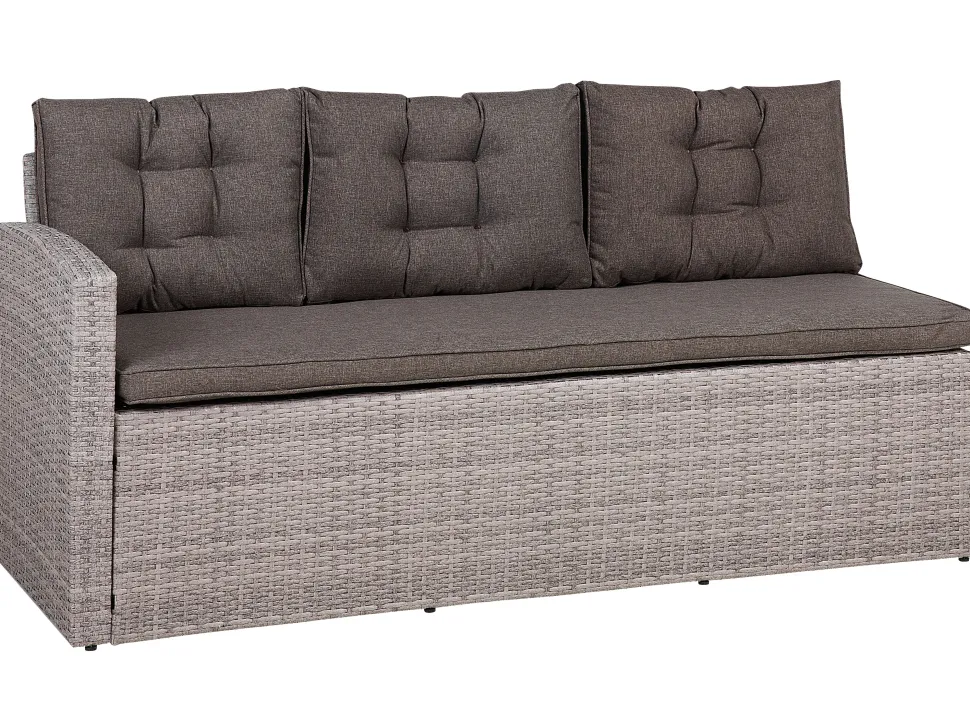 Lounge Set Rattan Grau Viterbo