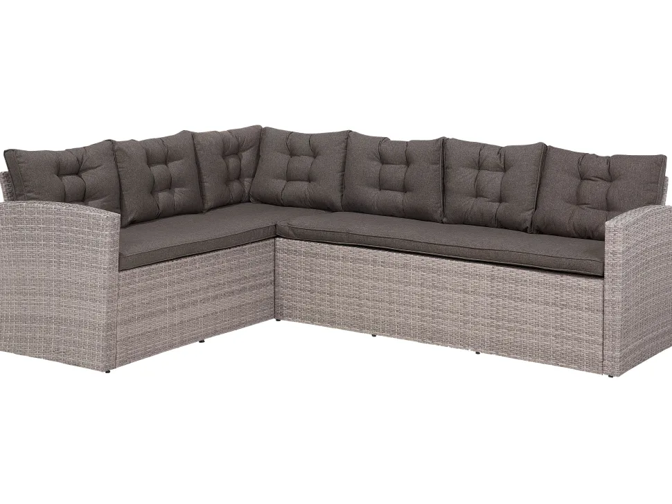 Lounge Set Rattan Grau Viterbo