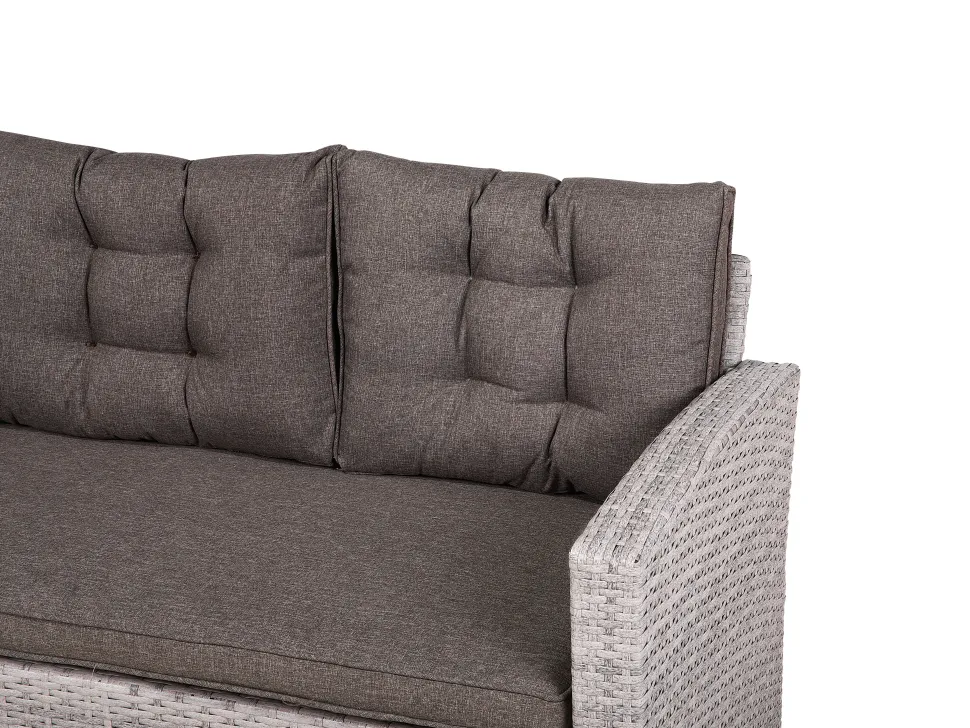 Lounge Set Rattan Grau Viterbo