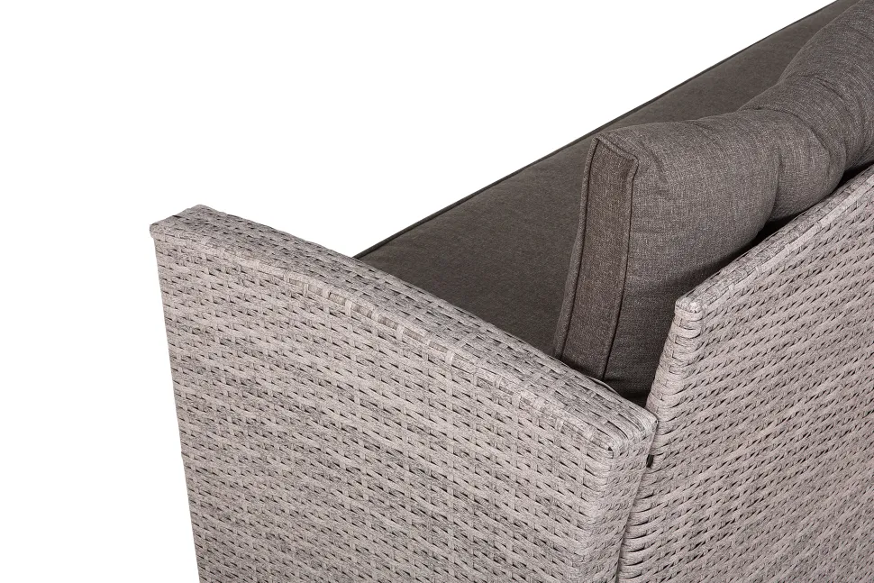 Lounge Set Rattan Grau Viterbo