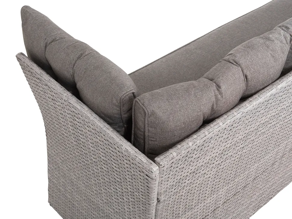 Lounge Set Rattan Grau Viterbo