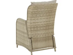 Lounge Set Rattan Hellbraun 2-Sitzer Auflagen Beige Ponza