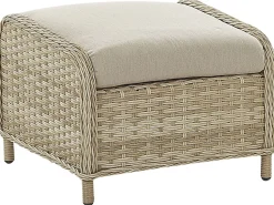 Lounge Set Rattan Hellbraun 2-Sitzer Auflagen Beige Ponza