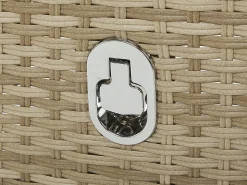 Lounge Set Rattan Hellbraun 2-Sitzer Auflagen Beige Ponza