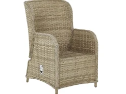 Lounge Set Rattan Hellbraun 2-Sitzer Auflagen Beige Ponza
