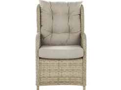 Lounge Set Rattan Hellbraun 2-Sitzer Auflagen Beige Ponza