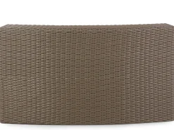 Lounge Set Rattan Hellbraun 9-Sitzer Rund Auflagen Weis Severo