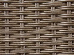 Lounge Set Rattan Hellbraun 9-Sitzer Rund Auflagen Weis Severo
