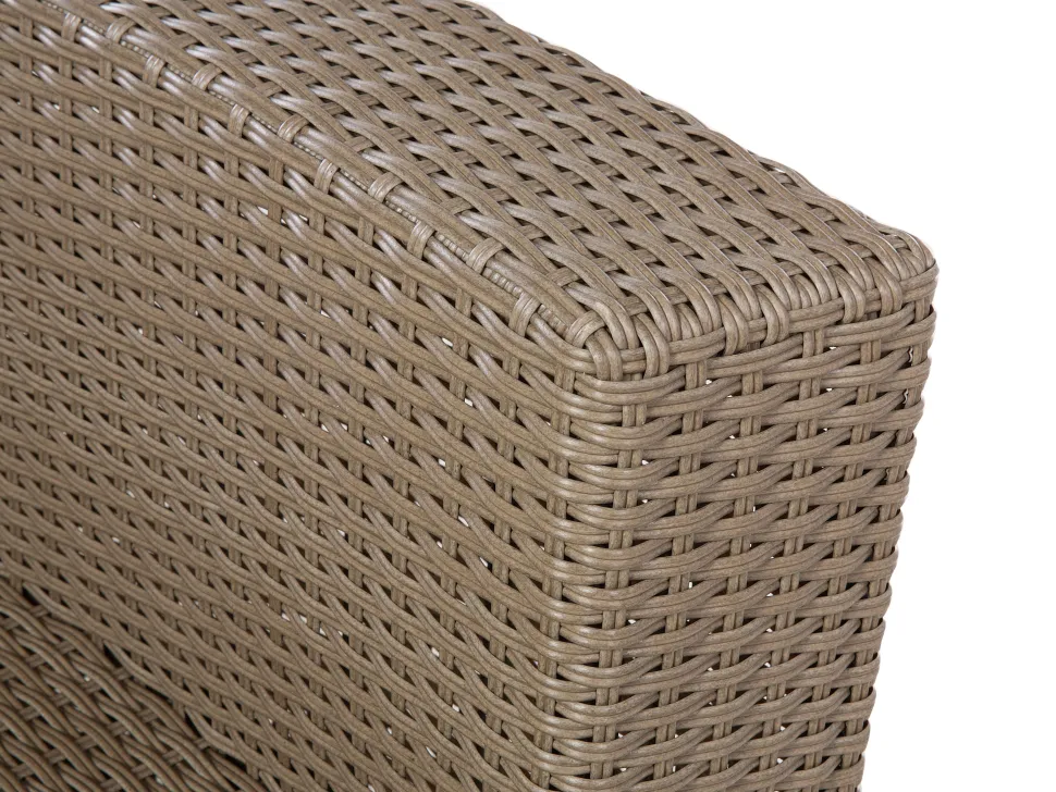 Lounge Set Rattan Hellbraun 9-Sitzer Rund Auflagen Weis Severo