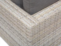 Lounge Set Rattan Hellbraun 5-Sitzer Modular Auflagen Grau Lanciano