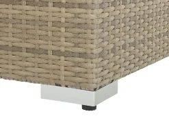 Lounge Set Rattan Hellbraun 8-Sitzer Modular Auflagen Cremeweis Maestro Ii