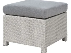 Lounge Set Rattan Hellgrau 4-Sitzer Auflagen Grau Milano