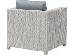 Lounge Set Rattan Hellgrau 4-Sitzer Auflagen Grau Milano