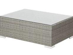 Lounge Set Rattan Hellgrau 8-Sitzer Modular Auflagen Grau Xxl