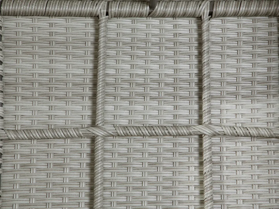 Lounge Set Rattan Hellgrau 8-Sitzer Modular Auflagen Grau Xxl