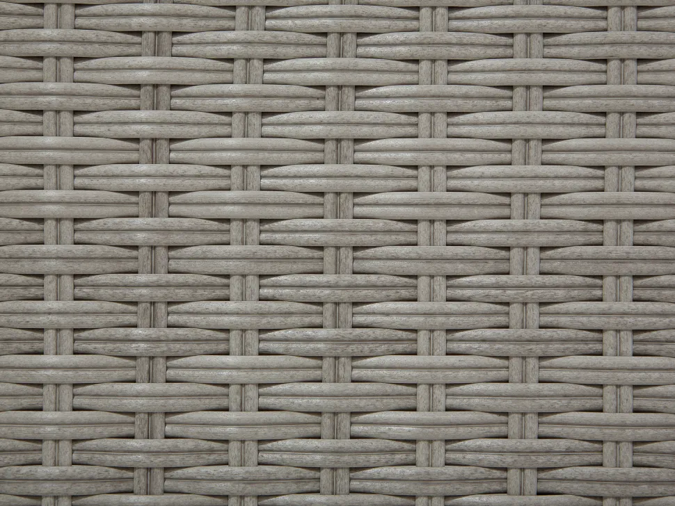 Lounge Set Rattan Hellgrau 8-Sitzer Modular Auflagen Grau Xxl