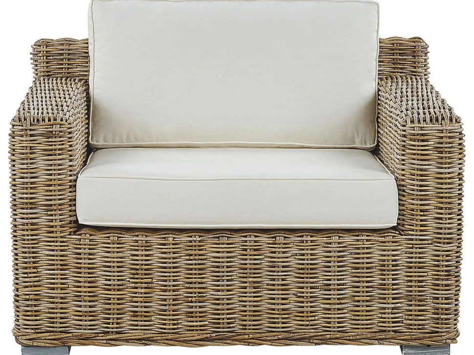 Lounge Set Rattan Naturlich 4-Sitzer Ardea