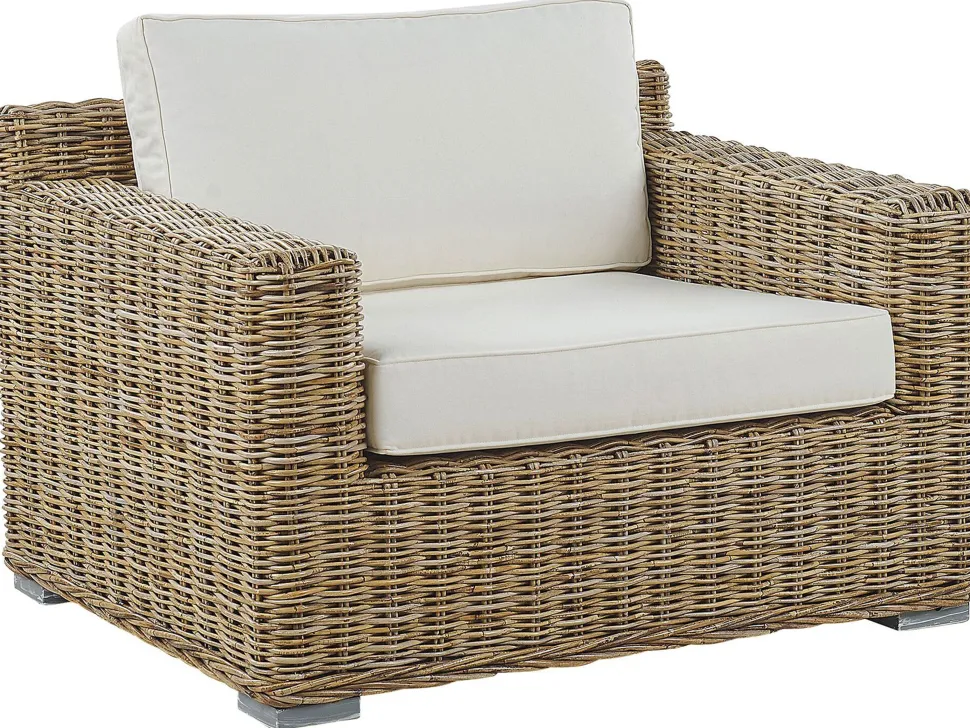 Lounge Set Rattan Naturlich 4-Sitzer Ardea