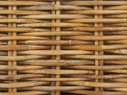 Lounge Set Rattan Naturlich 4-Sitzer Linksseitig Modular Auflagen Cremeweis Varallo