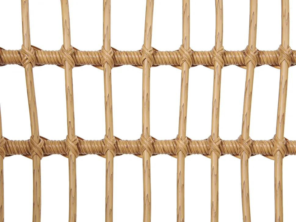 Lounge Set Rattan Naturlich 4-Sitzer Auflagen Graphitgrau Fobello
