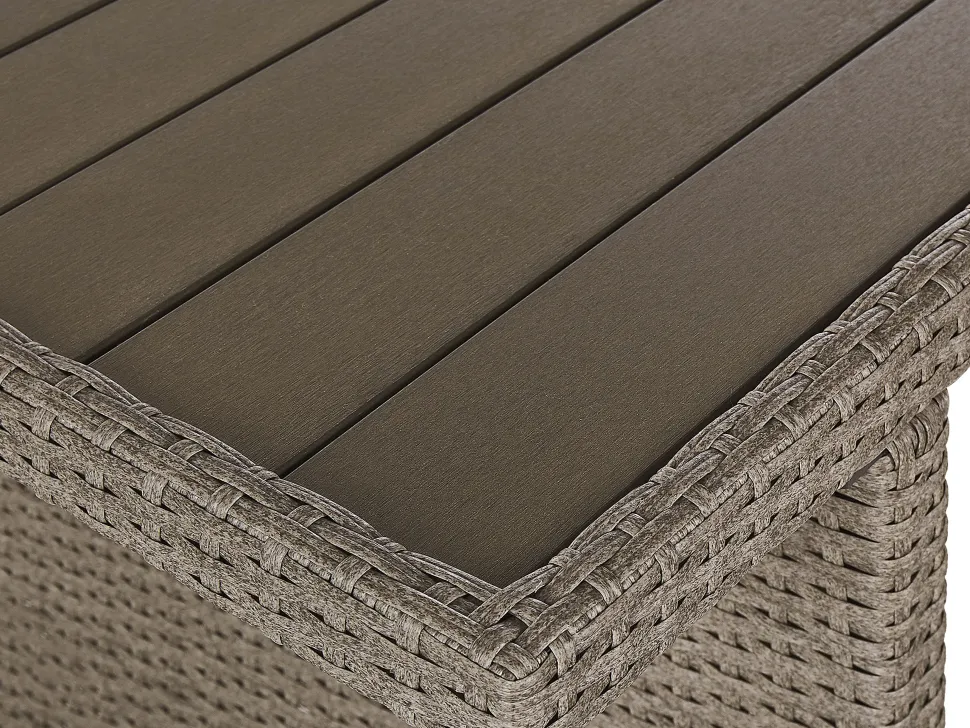 Lounge Set Rattan Taupe 5-Sitzer Auflagen Grau Fonti