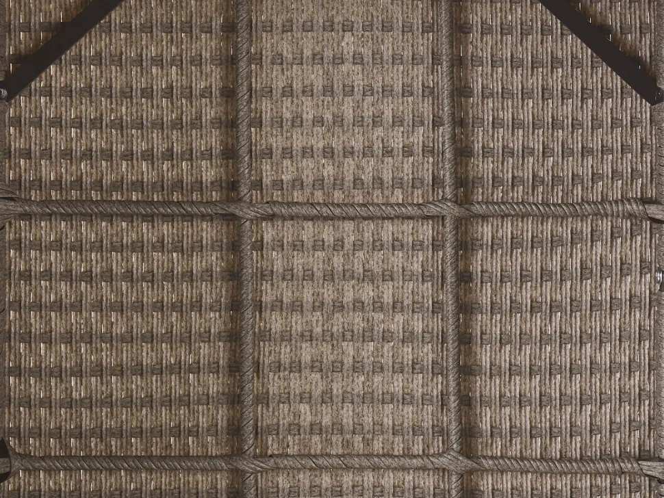 Lounge Set Rattan Taupe 5-Sitzer Auflagen Grau Fonti