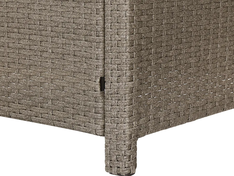 Lounge Set Rattan Taupe 5-Sitzer Auflagen Grau Fonti