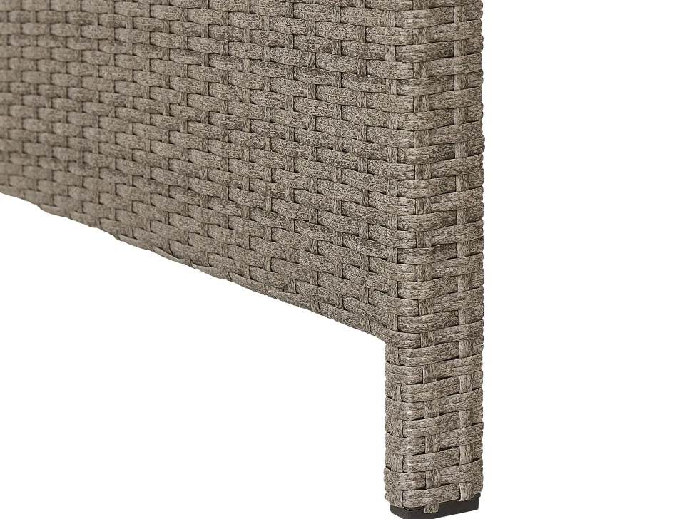 Lounge Set Rattan Taupe 5-Sitzer Auflagen Grau Fonti
