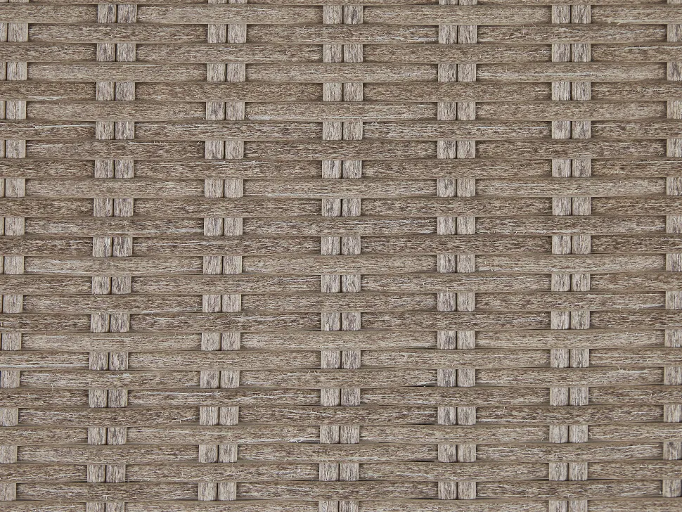 Lounge Set Rattan Taupe 6-Sitzer Linksseitig Modular Auflagen Hellgrau Contare