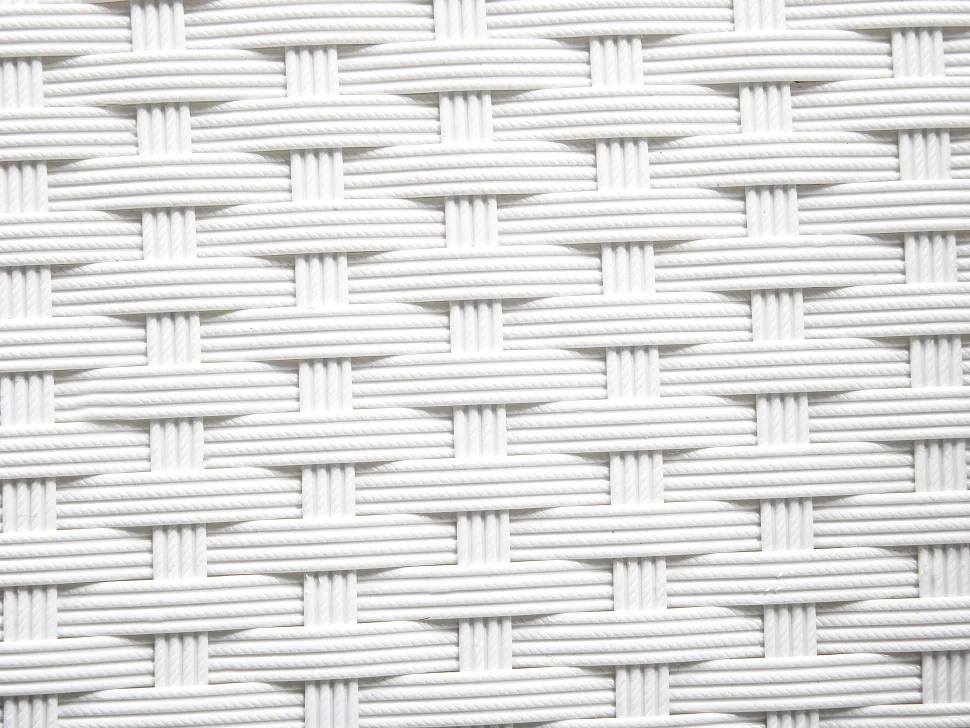 Lounge Set Rattan Weis 6-Sitzer Auflagen Grau Roma