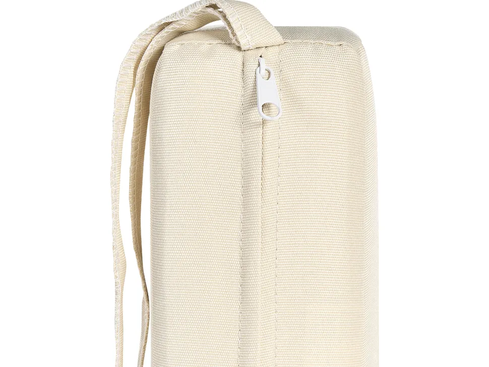 Lounge Set Stahl Weis 4-Sitzer Auflagen Beige Montesilvano