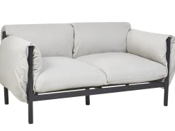 Lounge Set 3-Teilig Aluminium Hellgrau / Schwarz 4-Sitzer Esperia