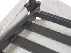 Lounge Set 3-Teilig Aluminium Hellgrau / Schwarz 4-Sitzer Esperia